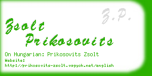 zsolt prikosovits business card